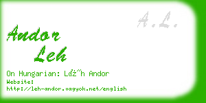 andor leh business card